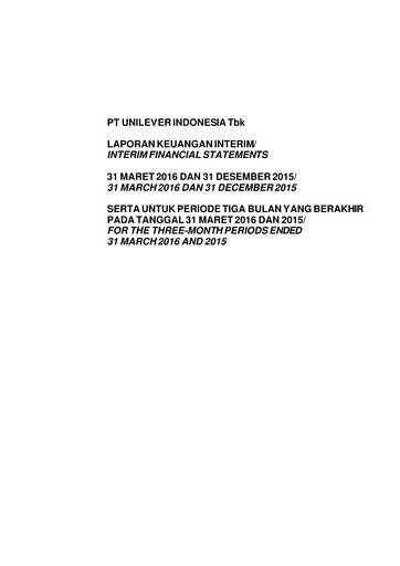 Vorschaubild Unilever Indonesia Quartalsbericht 2016-q1