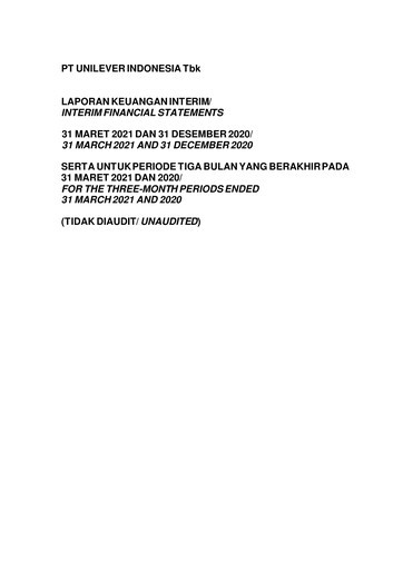 Vorschaubild Unilever Indonesia Quartalsbericht 2021-q1