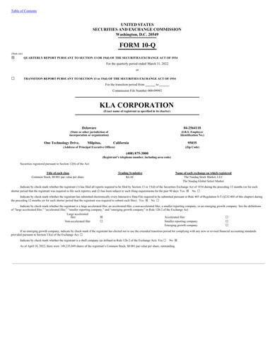Thumbnail KLA Quarterly Report 2022-q1