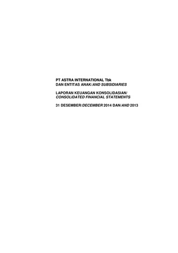 Thumbnail Astra International
 Financial Statement 2014