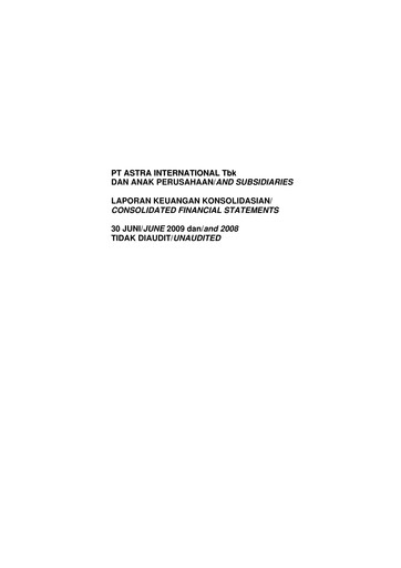 Thumbnail Astra International
 Half-year Report 2009-h1