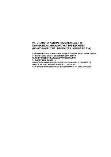 Thumbnail Chandra Asri Petrochemical Financial Statement 2012-q1