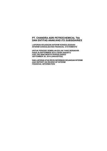 Thumbnail Chandra Asri Petrochemical Financial Statement 2014-9m