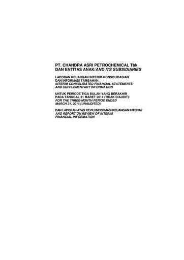 Thumbnail Chandra Asri Petrochemical Financial Statement 2014-q1
