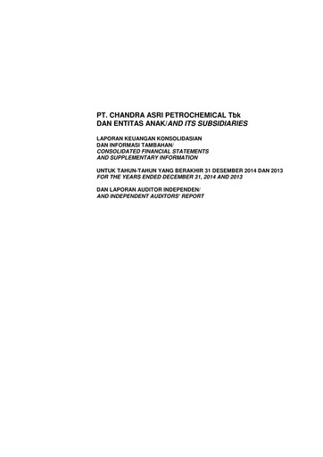 Thumbnail Chandra Asri Petrochemical Financial Statement 2014