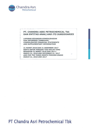 Thumbnail Chandra Asri Petrochemical Financial Statement 2018-q1
