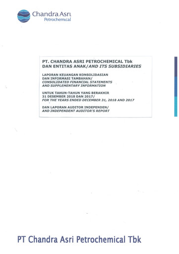 Thumbnail Chandra Asri Petrochemical Financial Statement 2018