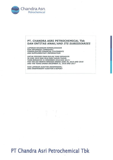 Thumbnail Chandra Asri Petrochemical Financial Statement 2019-h1