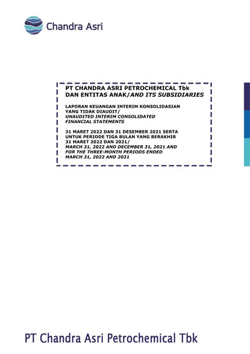 Thumbnail Chandra Asri Petrochemical Financial Statement 2022-q1