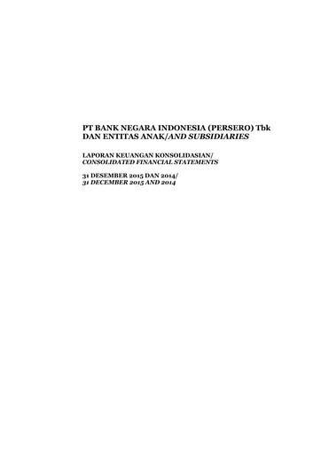 Vorschaubild Bank Negara Indonesia
 Finanzmitteilung 2015