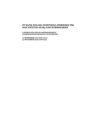 Thumbnail Bank Negara Indonesia
 Financial Statement 2022