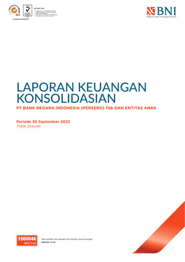 Thumbnail Bank Negara Indonesia
 Quarterly Report 2022-q3