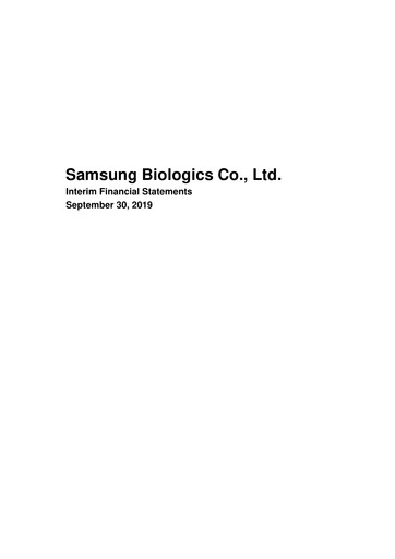 Thumbnail Samsung Biologics
 Financial Statement 2019-9m