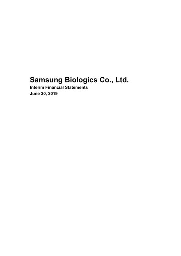 Thumbnail Samsung Biologics
 Financial Statement 2019-h1