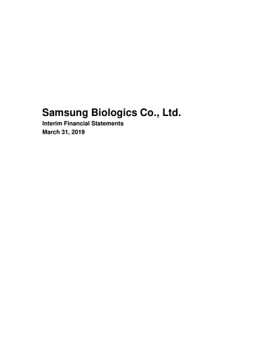 Thumbnail Samsung Biologics
 Financial Statement 2019-q1