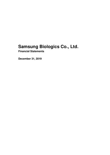 Thumbnail Samsung Biologics
 Financial Statement 2019