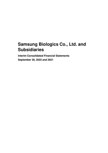Thumbnail Samsung Biologics
 Financial Statement 2022-9m