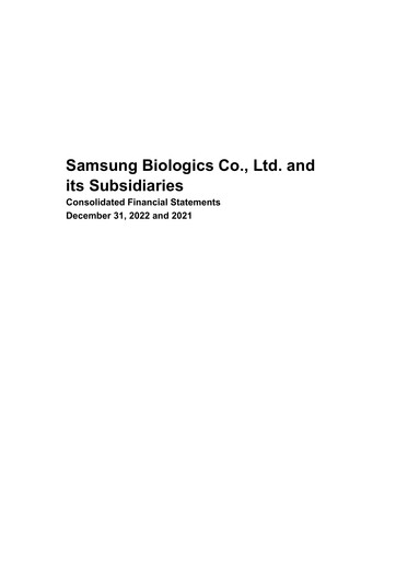 Thumbnail Samsung Biologics
 Financial Statement 2022