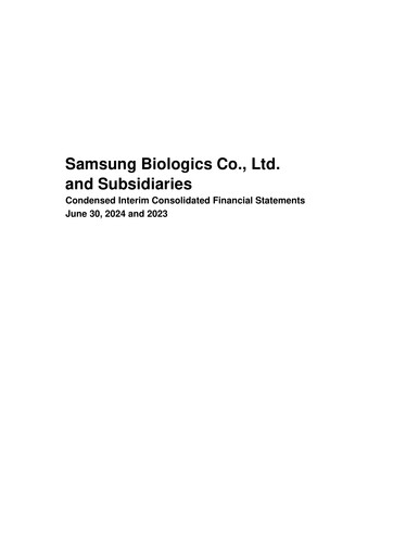 Thumbnail Samsung Biologics
 Financial Statement 2024-h1