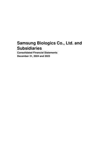 Thumbnail Samsung Biologics
 Financial Statement 2024