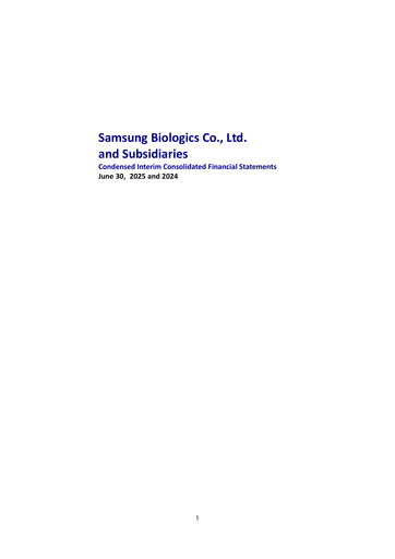 Thumbnail Samsung Biologics
 Financial Statement 2025-h1