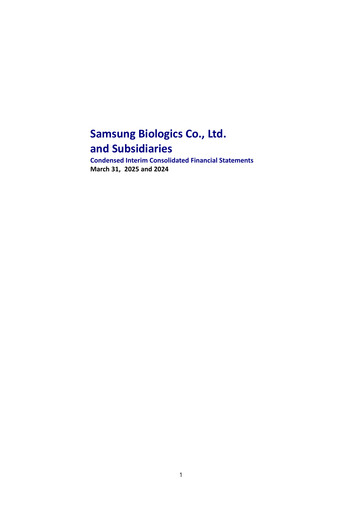 Thumbnail Samsung Biologics
 Financial Statement 2025-q1