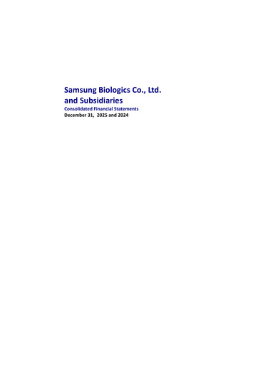 Miniature Samsung Biologics
 Bilan financier 2025