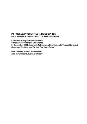 Thumbnail Pollux Properti Indonesia Financial Statement 2024