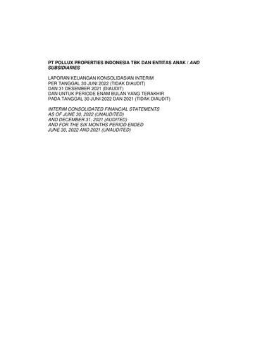 Thumbnail Pollux Properti Indonesia Half-year Report 2022-h1