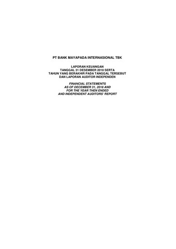 Thumbnail Bank Mayapada Internasional Financial Statement 2018
