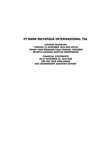 Thumbnail Bank Mayapada Internasional Financial Statement 2024
