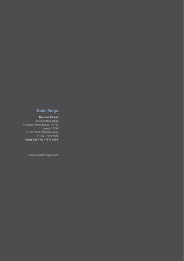 Thumbnail Bank Mega
 Annual Report 2008