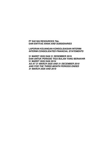 Thumbnail Bayan Resources
 Quarterly Report 2020-q1