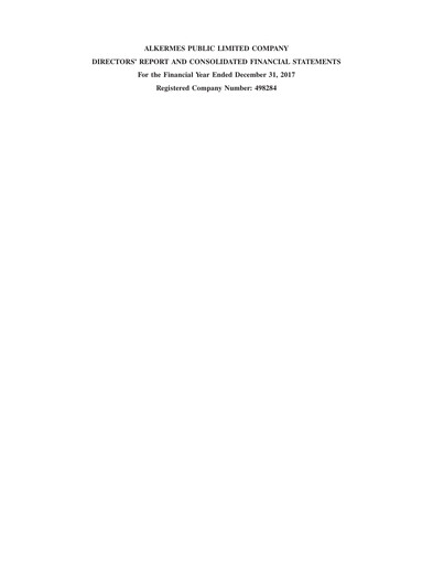 Thumbnail Alkermes Financial Statement 2017