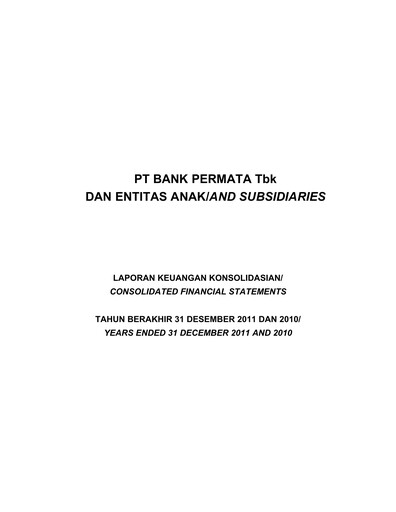 Thumbnail Permata Bank Financial Statement 2011