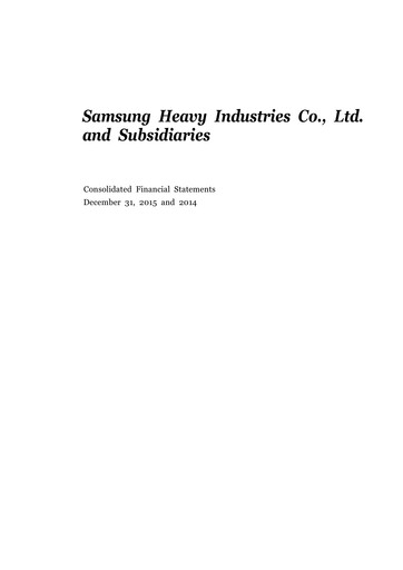 Thumbnail Samsung Heavy Industries
 Financial Statement 2015