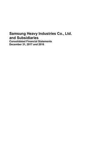 Thumbnail Samsung Heavy Industries
 Financial Statement 2017