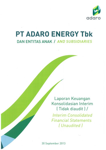 Thumbnail Adaro Energy
 Financial Statement 2013-9m