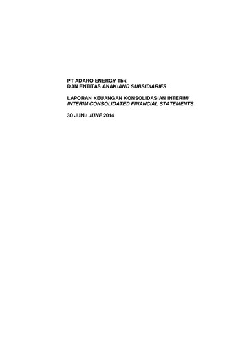 Thumbnail Adaro Energy
 Financial Statement 2014-h1