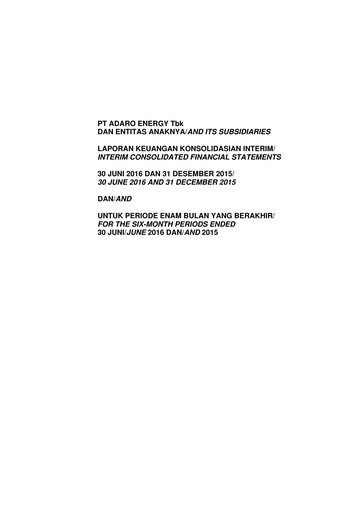Thumbnail Adaro Energy
 Financial Statement 2016-h1