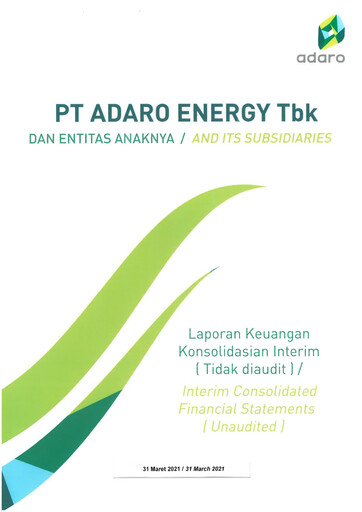 Thumbnail Adaro Energy
 Financial Statement 2021-q1
