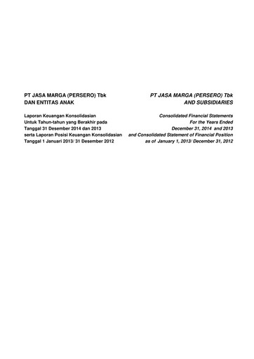 Thumbnail Jasa Marga Financial Statement 2014