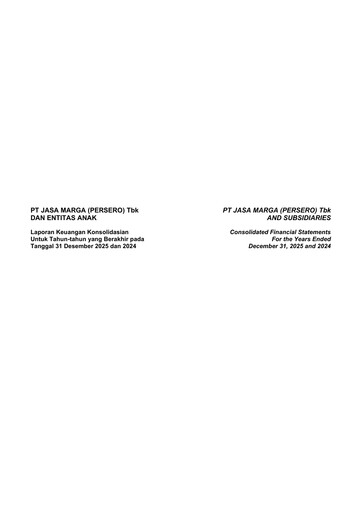 Thumbnail Jasa Marga Financial Statement 2025