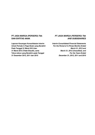 Thumbnail Jasa Marga Quarterly Report 2013-q1