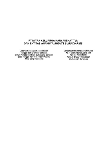 Thumbnail Mitra Keluarga Financial Statement 2015-9m