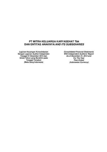 Thumbnail Mitra Keluarga Financial Statement 2015