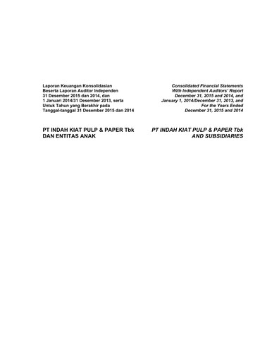 Thumbnail Indah Kiat Pulp & Paper Financial Statement 2015