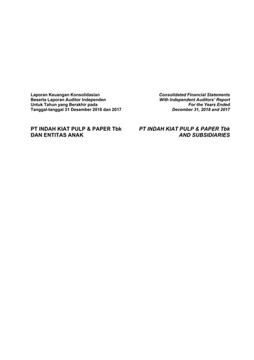 Thumbnail Indah Kiat Pulp & Paper Financial Statement 2018