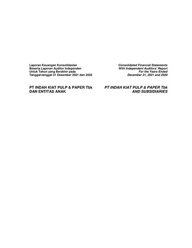 Thumbnail Indah Kiat Pulp & Paper Financial Statement 2021
