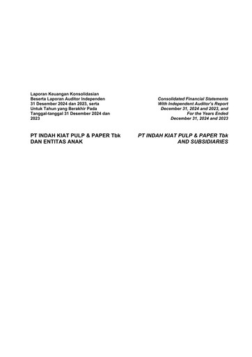 Thumbnail Indah Kiat Pulp & Paper Financial Statement 2024